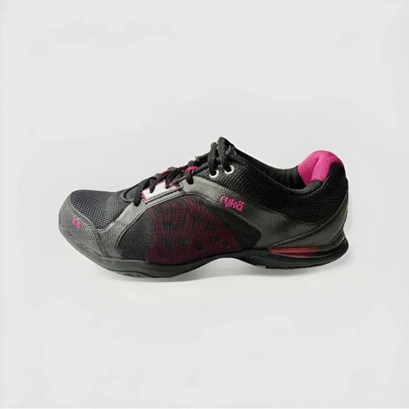 Ryka Exertion Running Shoes Women’s SZ 8W black‎ and pink EUC preppy Athleisure - Picture 3 of 8